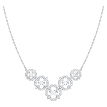 Collier Sparkling Dance Flower, blanc, Métal rhodié - Swarovski, 5397240