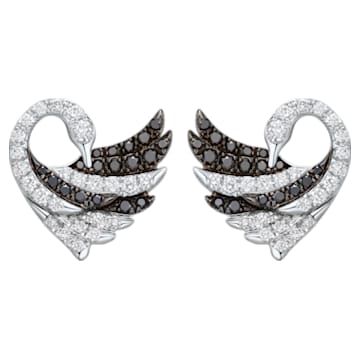 Dancing Swan Stud Earrings - Swarovski, 5401184