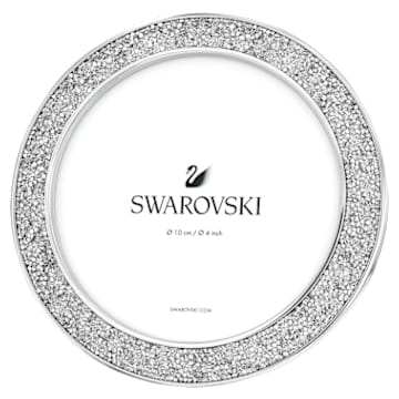 Minera picture frame, Round shape, Silver tone | Swarovski