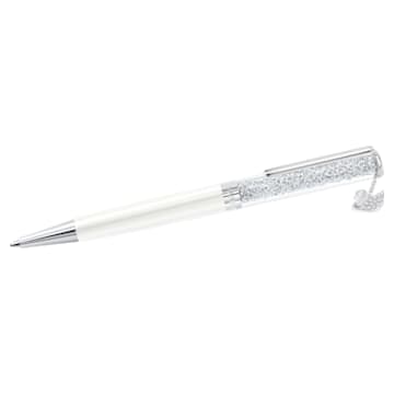 Długopis Crystalline, Swan, Biały, Pokryty białym lakierem, powłoka z chromu - Swarovski, 5408273