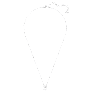 Attract ネックレス, ラウンドカット, ホワイト, ロジウム・プレーティング - Swarovski, 5408442