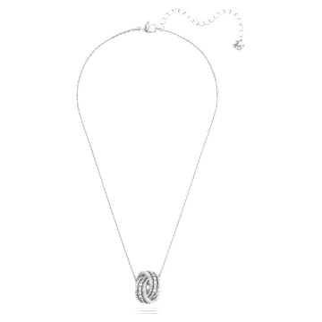 Further Anhänger, Verflochtene Ringe, Weiß, Rhodiniert - Swarovski, 5409696
