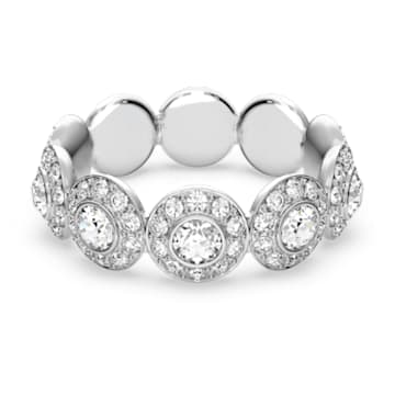 Angelic ring, Round cut, Pavé, White, Rhodium plated - Swarovski, 5410290