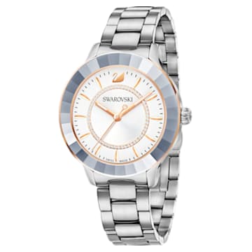 Octea Lux watch, Metal bracelet, Silver tone, Stainless steel - Swarovski, 5414429