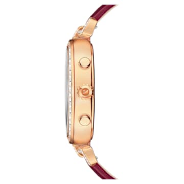 Era Journey 워치, 스위스 메이드, 레더 스트랩, 레드, 로즈 골드 톤 피니시 - Swarovski, 5416701