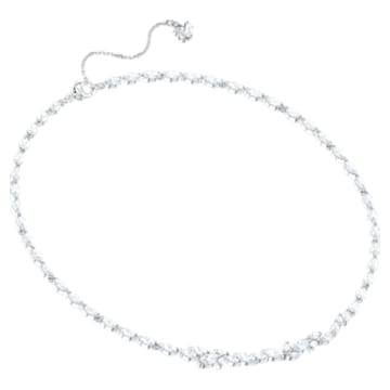 Louison necklace, White, Rhodium plated - Swarovski, 5419235