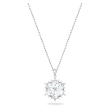 Magic pendant, Snowflake, White, Rhodium plated - Swarovski, 5428432