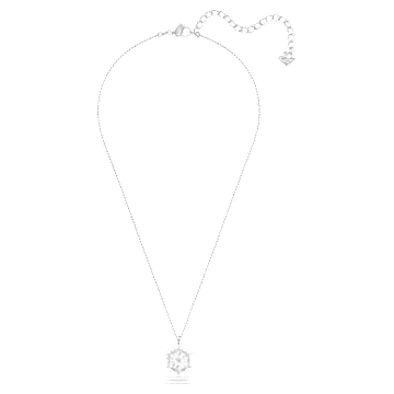 Magic pendant, Snowflake, White, Rhodium plated - Swarovski, 5428432
