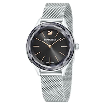Octea Nova Mini Uhr, Schweizer Produktion, Metallarmband, Schwarz, Edelstahl - Swarovski, 5430420