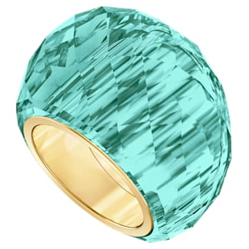 Nirvana ring, Blue, Gold-tone finish - Swarovski, 5432206