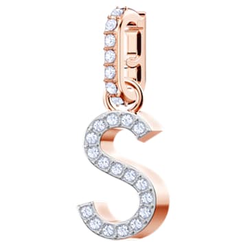 Swarovski Remix Collection Charm S, White, Rose-gold tone plated