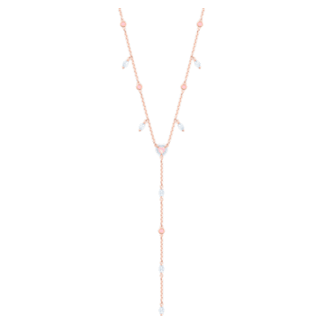 One Y necklace, Multicoloured, Rose-gold tone plated - Swarovski, 5439313