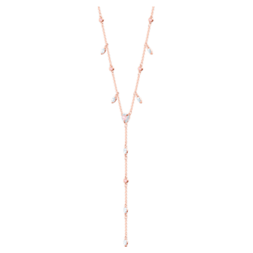 One Y necklace, Multicoloured, Rose-gold tone plated - Swarovski, 5439313