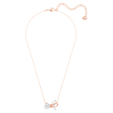 Lifelong Bow pendant, Bow, White, Mixed metal finish - Swarovski, 5440636