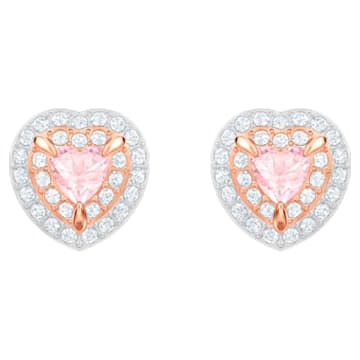 One stud earrings, Multicolored, Rose gold-tone plated - Swarovski, 5446995