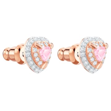 One stud earrings, Multicolored, Rose gold-tone plated - Swarovski, 5446995