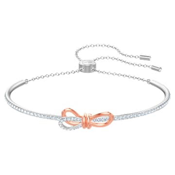 Bracelete Lifelong Bow, Laço, Branca, Acabamento de combinação de metais - Swarovski, 5447079