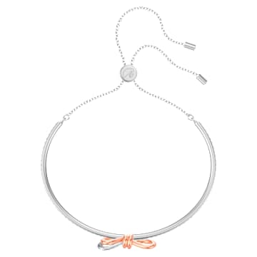 Lifelong Bow 手镯, 蝴蝶结, 白色, 混合金属润饰 - Swarovski, 5447079