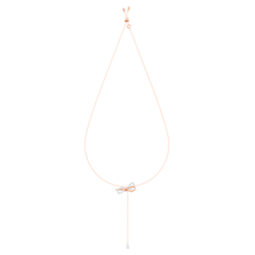 Collar Lifelong Bow, Lazo, Blanco, Combinación de acabados metálicos - Swarovski, 5447082