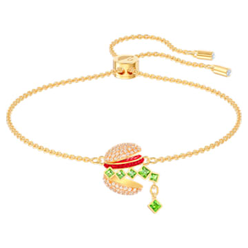 Nicest set, Burger and fries, Multicolored, Gold-tone plated - Swarovski, 5448916