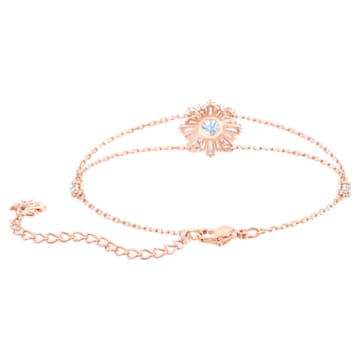 Sunshine bracelet, Medium, White, Rose gold-tone plated - Swarovski, 5451357