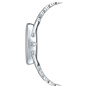 Crystalline Glam watch, Metal bracelet, Gray, Stainless steel - Swarovski, 5452468