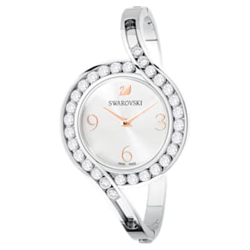 Lovely Crystals watch, Metal bracelet, White, Stainless steel - Swarovski, 5452492