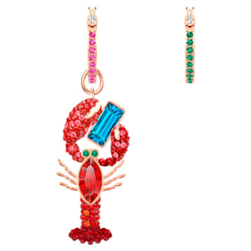 Boucles d'oreilles Ocean Lobster, multicolore, Métal doré rose - Swarovski, 5452555