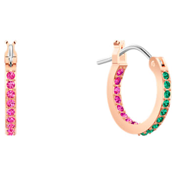 Ocean Lobster Pierced Earrings, Multi-colored, Rose-gold tone plated - Swarovski, 5452555