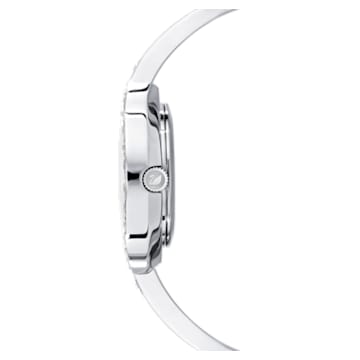 Lovely Crystals watch, Metal bracelet, White, Stainless steel - Swarovski, 5453655