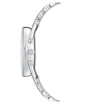 Crystalline Glam watch, Metal bracelet, Silver tone, Stainless steel - Swarovski, 5455108