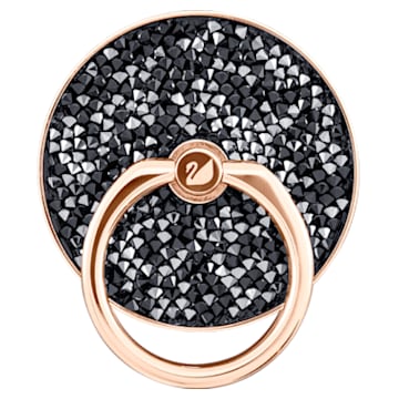 Glam Rock ring sticker, Black, Rose gold-tone plated - Swarovski, 5457469