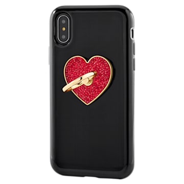 Glam Rock ring sticker, Heart, Red, Rose-gold tone plated - Swarovski, 5457473
