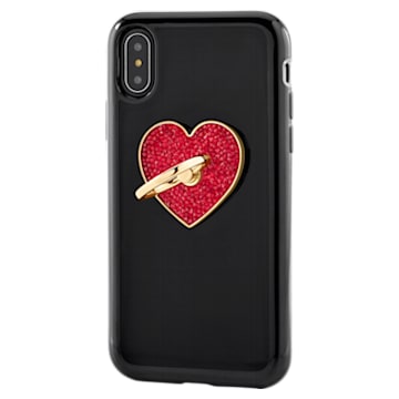 Glam Rock Ring Sticker, Herz, Rot, Roségold-Legierungsschicht - Swarovski, 5457473