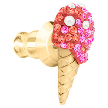 No Regrets Ice Cream Pierced Earrings, Multi-colored, Gold-tone plated - Swarovski, 5457497