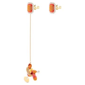 No Regrets Cocktail Pierced Earrings, Multi-colored, Gold-tone plated - Swarovski, 5457499
