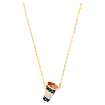 Nicest necklace, Set (2), Donut and coffee, Multicolored, Gold-tone plated - Swarovski, 5459142