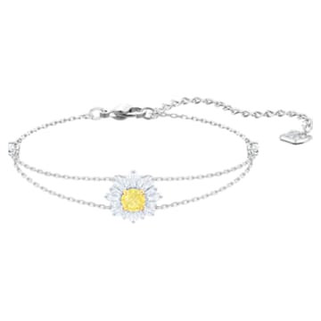 Sunshine Bracelet, White, Rhodium plated - Swarovski, 5459594