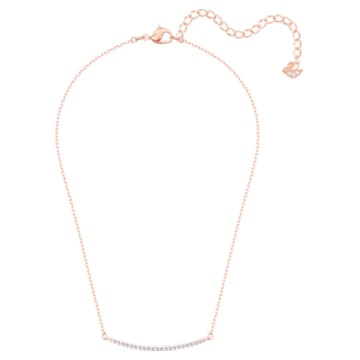 Only Necklace, White, Rose-gold tone plated - Swarovski, 5464129