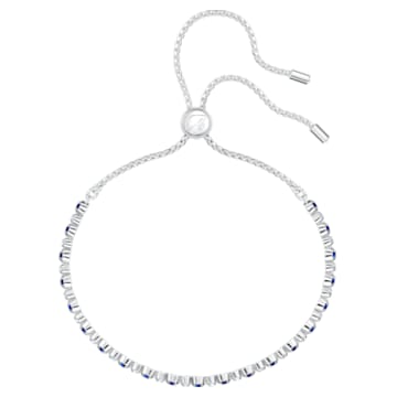 Subtle Bracelet, Blue, Rhodium plated - Swarovski, 5465383