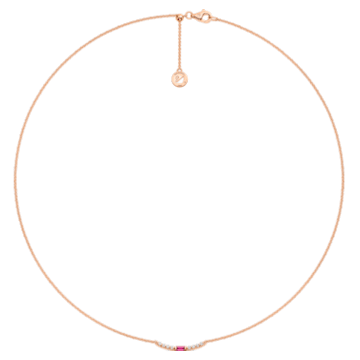 Distinct Line Necklace, Red - Swarovski, 5468495