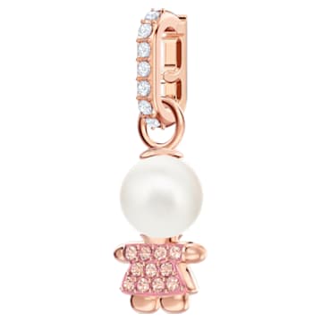Swarovski Remix Collection Girl Charm, Pink, Rose-gold tone plated ...