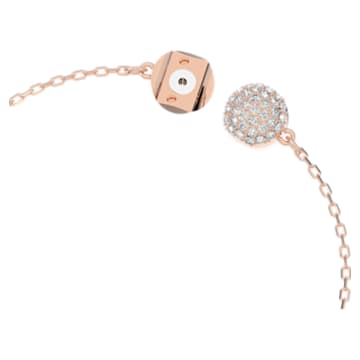 Dazzling Swan bracelet, Magnetic, Swan, Pink, Rose gold-tone plated - Swarovski, 5472271