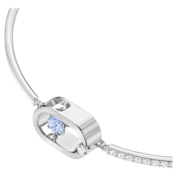 Sparkling Dance Bracelet, Blue, Rhodium plated - Swarovski, 5479120