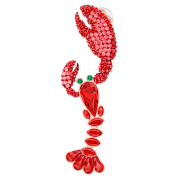 Boucles d'oreille Clip singulière (Single) Ocean Lobster, multicolore, Métal doré rose - Swarovski, 5479158