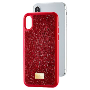 Glam Rock smartphone case, iPhone® X/XS, Red - Swarovski, 5479960