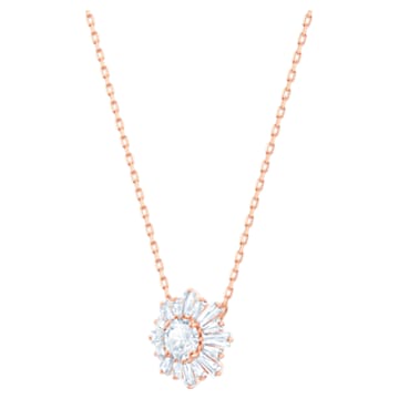 Sunshine 套装, 白色, 镀玫瑰金色调 - Swarovski, 5480468
