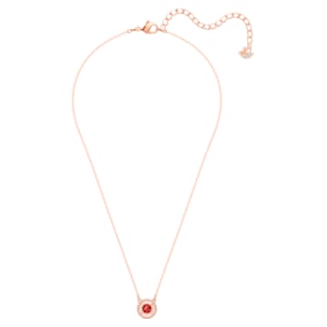 Oxygen necklace, Red, Rose gold-tone plated - Swarovski, 5481255