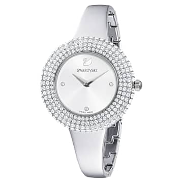 Orologio Crystal Rose, Fabbricato in Svizzera, Bracciale di metallo, Tono argentato, Acciaio inossidabile - Swarovski, 5483853