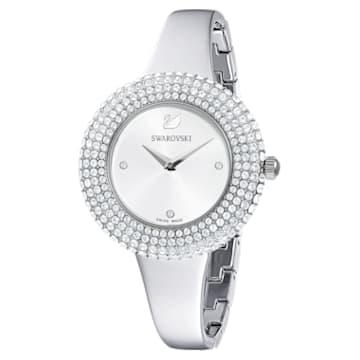 Crystal Rose watch, Metal bracelet, Silver Tone, Stainless steel - Swarovski, 5483853